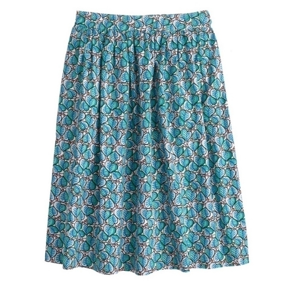 J Crew Patio Skirt in Leaf Print - Picture 1 of 8